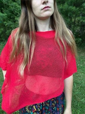 Knit Poncho Summer Wear